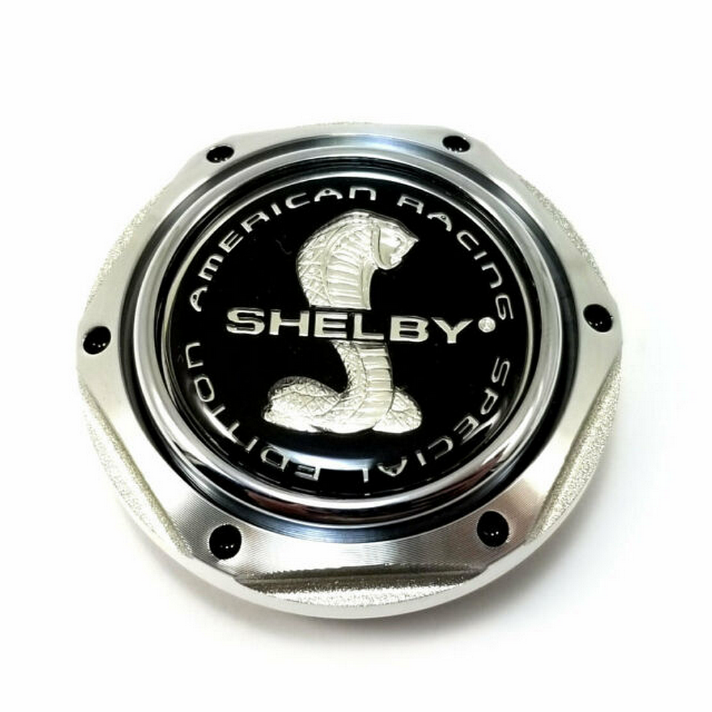 American Racing AR Center Cap ALUMINUM HEX FLAT W/SHELBY LOGO - 000000001242103099 product image