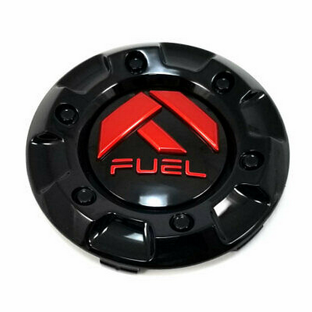 Fuel 1PC FUEL 8 BAR SHORT Center Cap-GL-Black Red LOGO - 1003-84GBQ product image