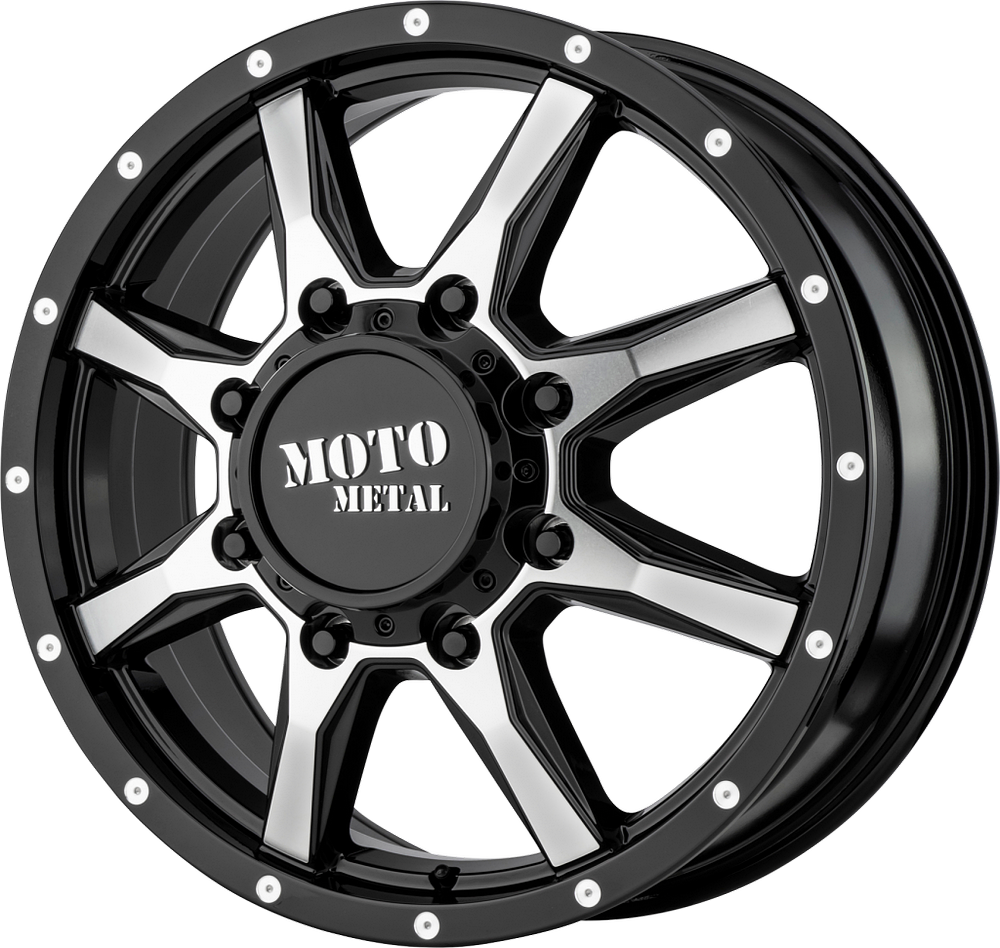 Moto Metal Moto DUALLY FRONT Center Cap (Satin Black/Chrome)- 8X200/210 - 1079L199FMOSB-H47 product image