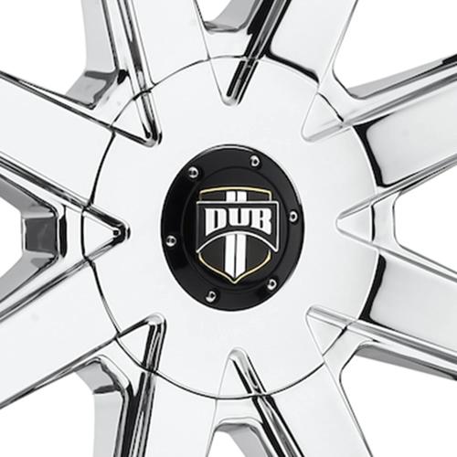 DUB 1PC DUB PUSH Center Cap-POWDER Chrome - 16390-15VP product image