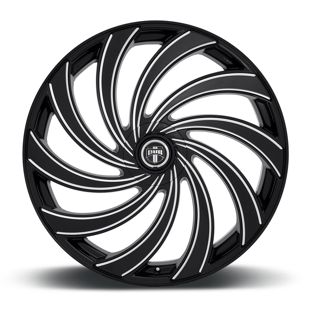 DUB 1PC DUB DELISH Center Cap-FRONT-GLOSS Black MIL - 38340-16NBL product image
