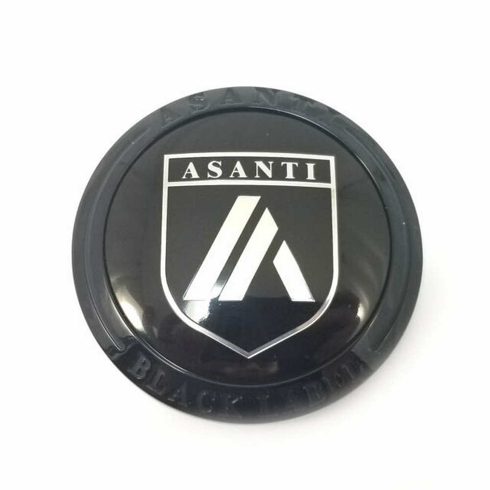 Asanti Black ABL Center Cap SNAP-IN (Gloss Black/Chrome) - OD 81.9 ID 77 - ABLCAP1-GB product image