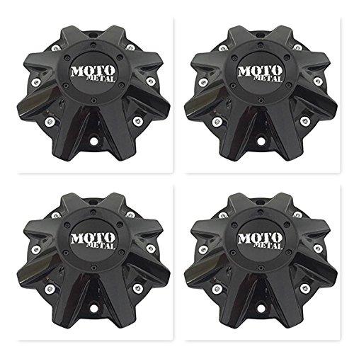 4 Pack Moto Metal Wheels MO479L214GBO MO 497L214 Gloss Black Center Cap reference image