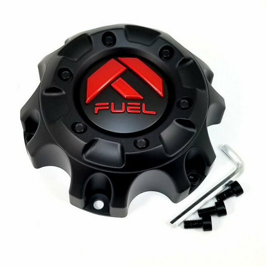 Fuel 1PC FUEL Center Cap 6 LUG MATTE Black Red TINT - 1001-58MBQ product image