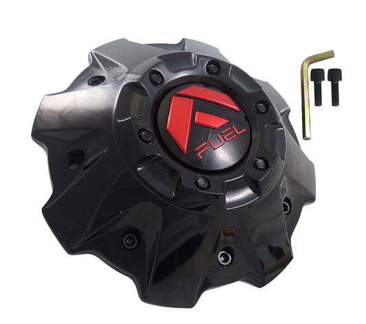 Fuel 1PC FUEL COVERED Center Cap (SHORT)-GL-Black Red TINT - 1001-79GBQ product image