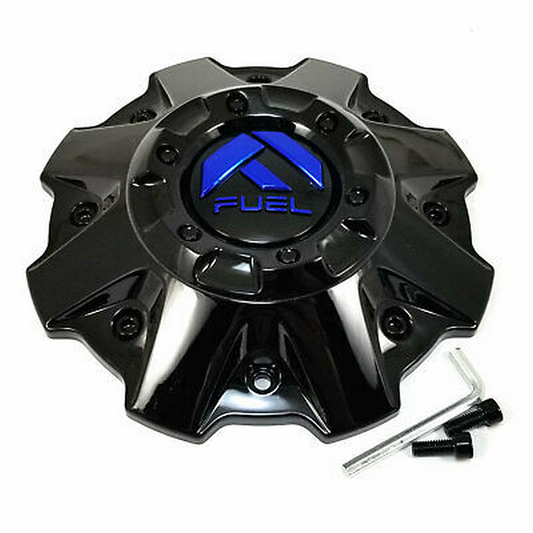 Fuel 1PC FUEL GL-Black BLUE LOGO Center Cap (FLAT) - 1001-81GBK product image