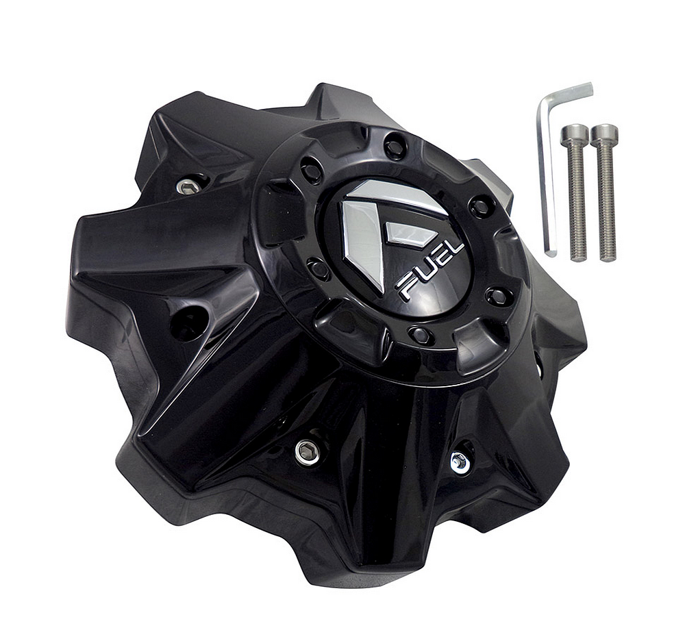 Fuel 1PC FUEL 8L FLAT BOTTOM GLOSS Black Center Cap - 1002-49GB product image