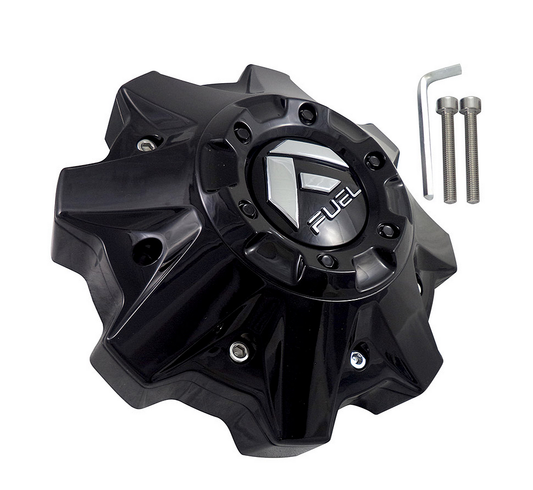 Fuel 1PC FUEL 8L FLAT BOTTOM GLOSS Black Center Cap - 1002-49GB product image