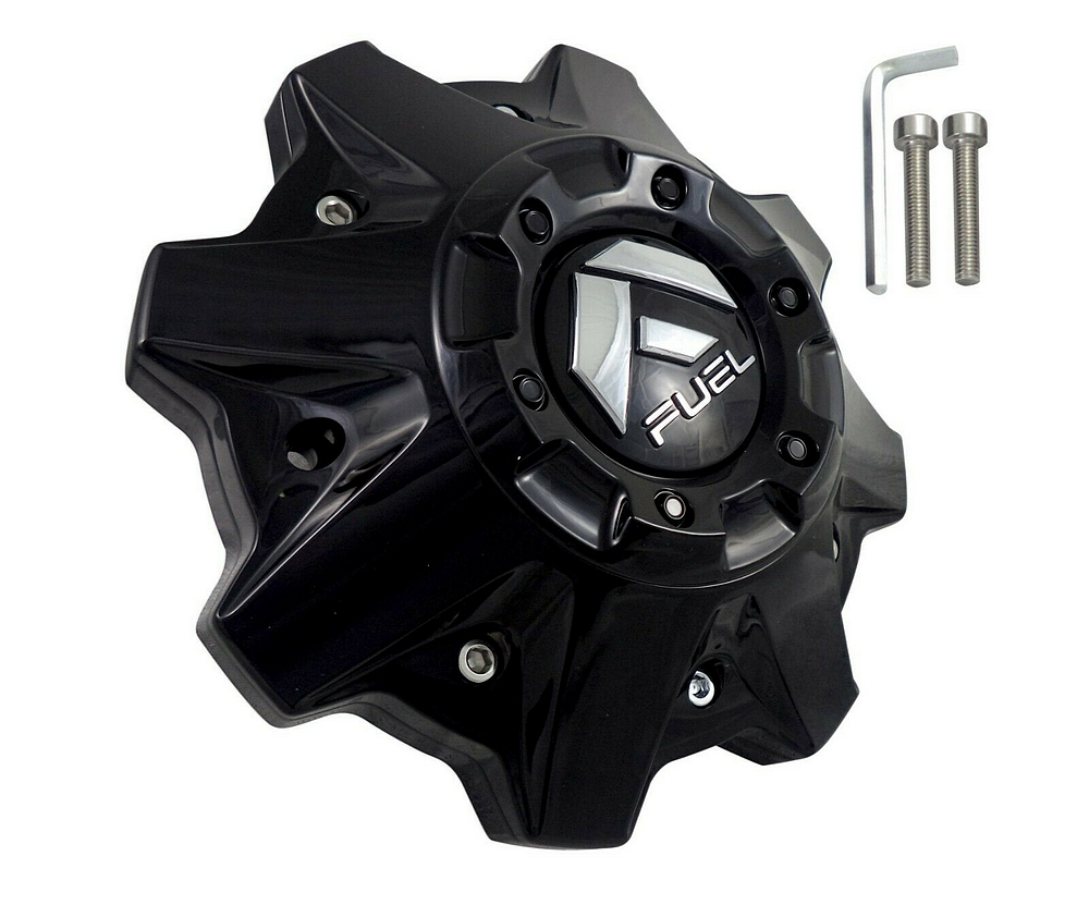 Fuel 1PC FUEL 8LUG Center Cap W/ RISER GLOSS Black - 1002-53GB product image