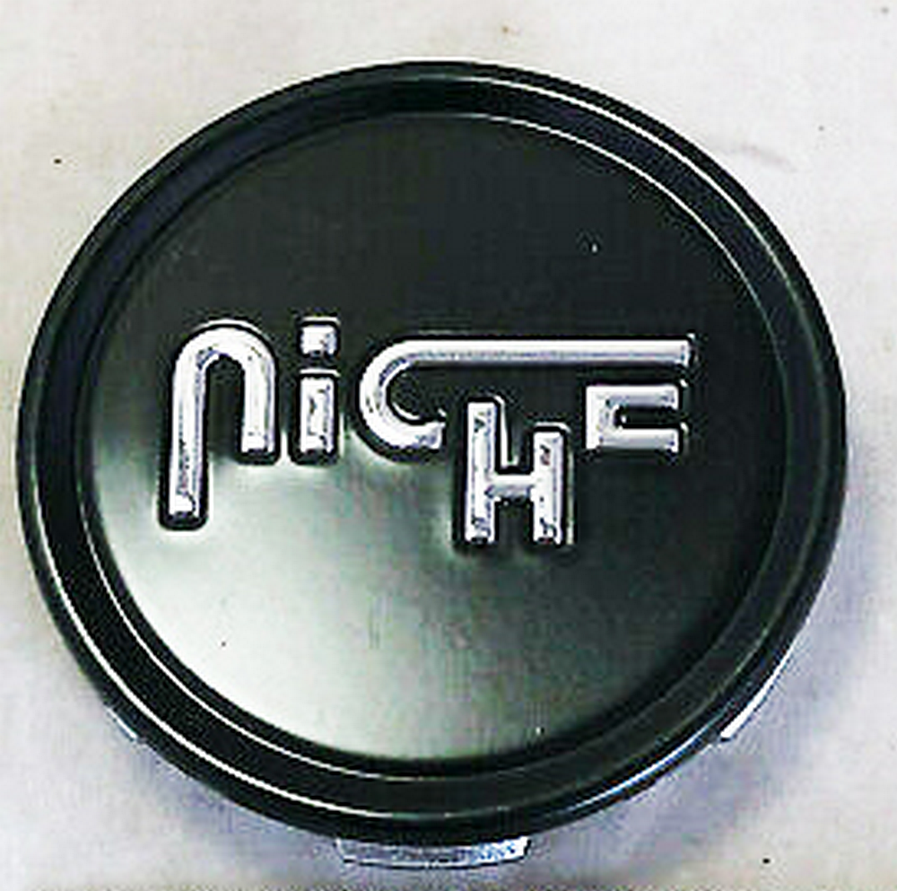 Niche 1PC NICHE 2.70" FLAT Center Cap-FLT Black SILVER LOGO - 1003-22FBS product image