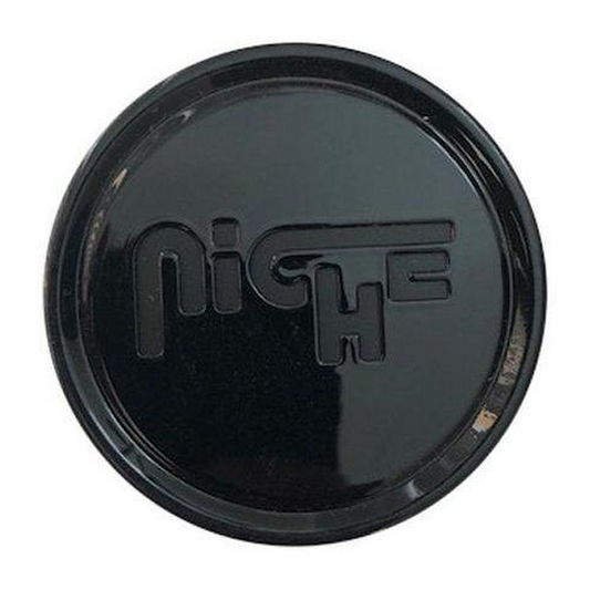 Niche 1PC NICHE 2.70"FLAT Center Cap-GL-Black W/ MATTE LOGO - 1003-22GBL product image