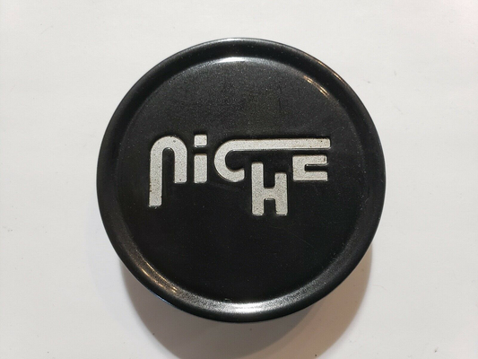 Niche 1PC NICHE 2.70" FLAT Center Cap-GL-Black SILVER LOGO - 1003-22GBS product image