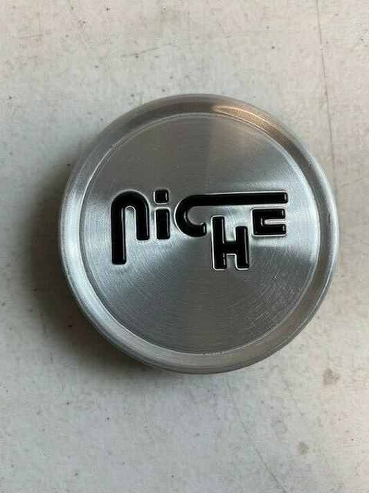 Niche 1PC NICHE 2.70"FLAT Center Cap-GL-BRUSH/Black LOGO - 1003-22GRBL product image