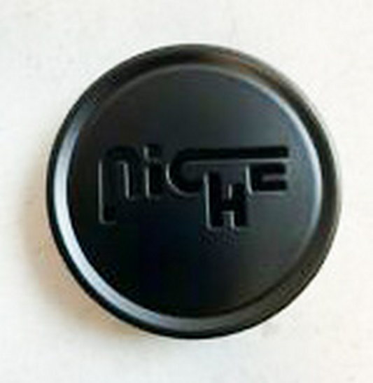 Niche 1PC NICHE 2.95"FLAT Center Cap-GL-BRUSH/Black LOGO - 1003-24GRBL product image