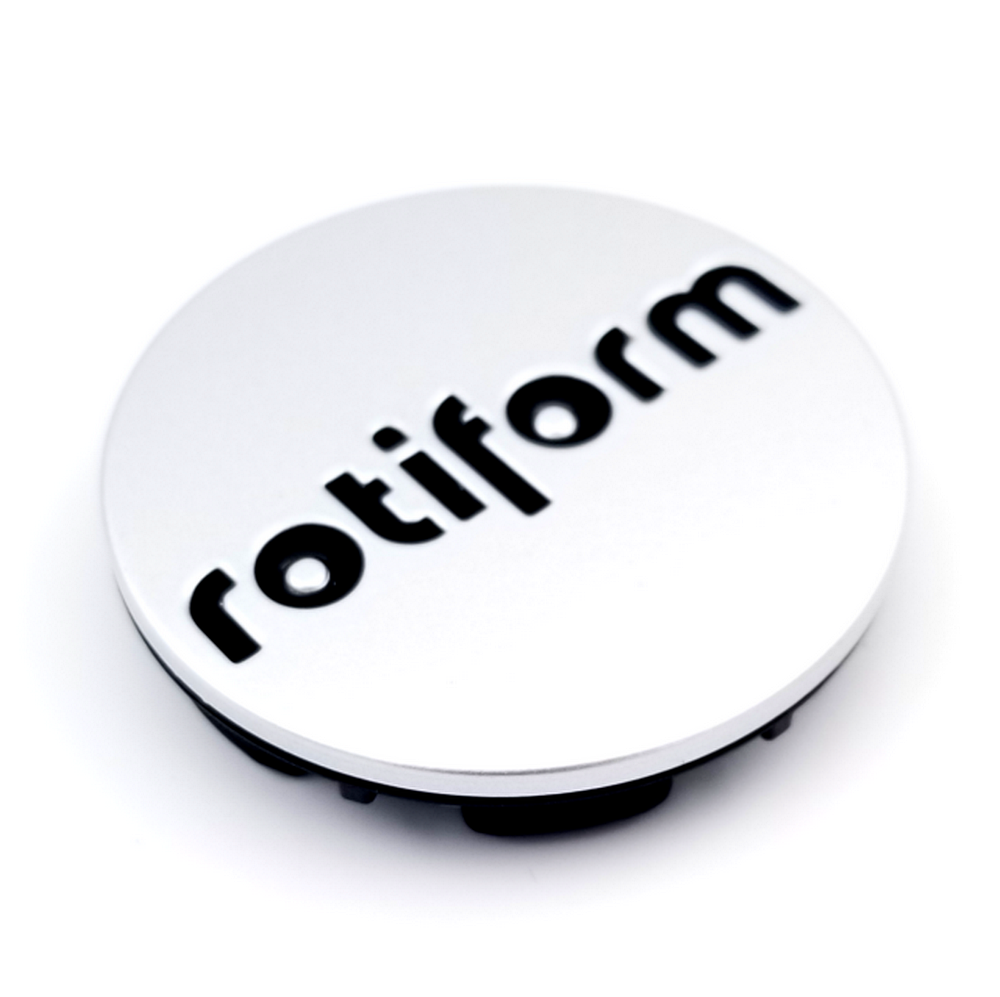 Rotiform ROTI 2.36"SNAPINCAP GL-SIL W/MT-Black LOGO Center Cap - 1003-40SB product image