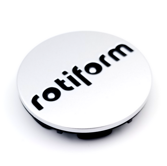 Rotiform ROTI 2.36"SNAPINCAP GL-SIL W/MT-Black LOGO Center Cap - 1003-40SB product image