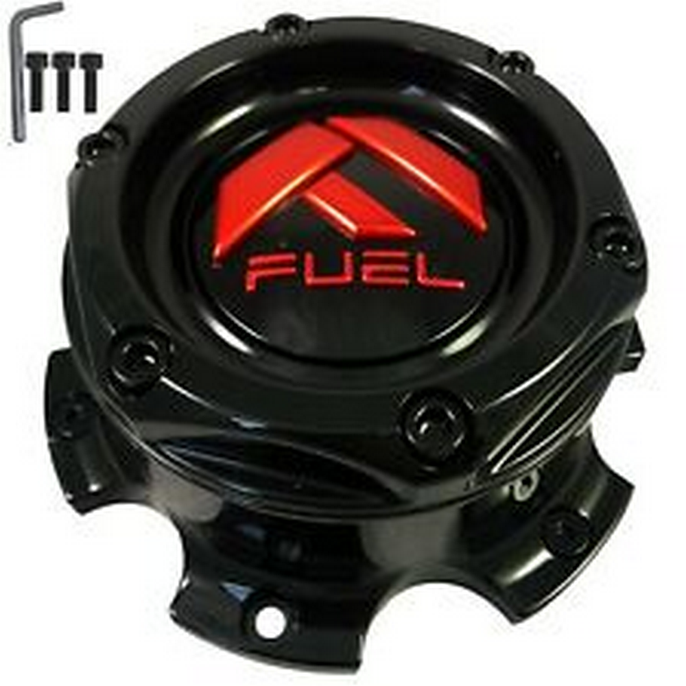 Fuel 1PC FC Center Cap BOLT-ON (Gloss Black/RD) 8X6.5/170 (2.51) - 1004-08TGBQ product image
