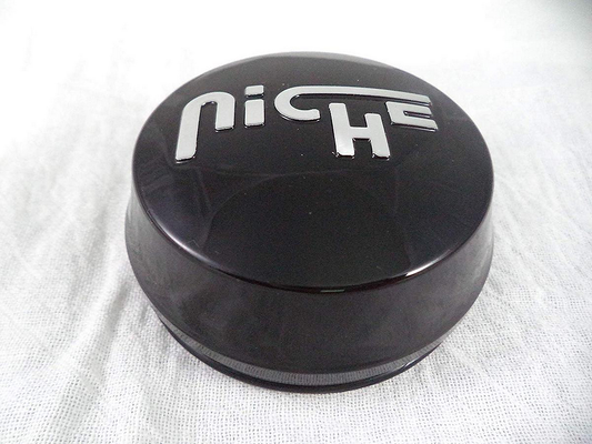 Niche 1PC NICHE .9"tall 3"ORINGCAP GL-Black/SIL LOGO Center Cap - 1014-09-05GBS product image