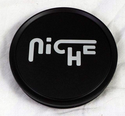 Niche 1PC FLAT NICHE 3"O-RING Center Cap-FLT-Black/Chrome LOGO - 1015-09-05FBS product image