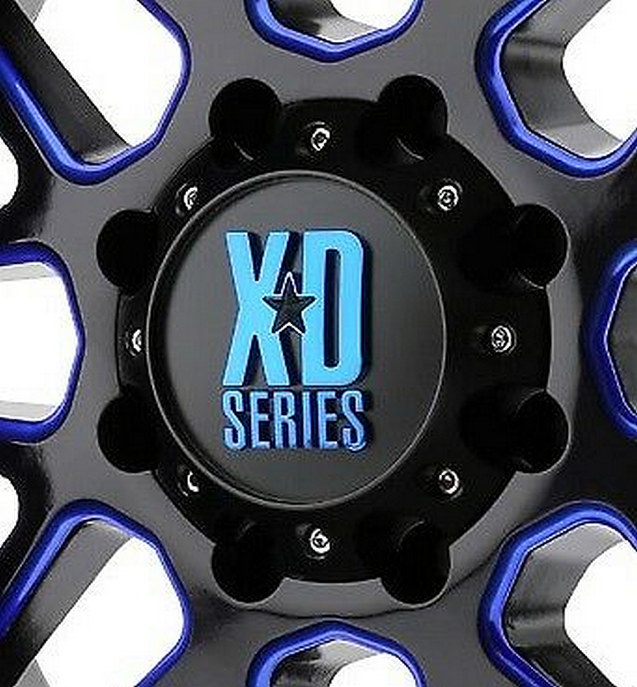 XD Center Cap LARGE 5 LUG SG-Black-BLUE TINT CC - 1079L145ASGB-H42BC product image