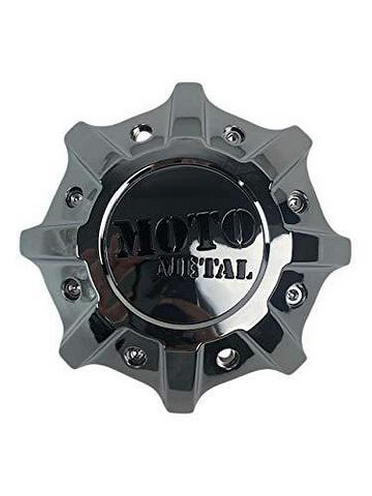Moto Metal Moto Center Cap BOLT-ON (Chrome/Gloss Black/Chrome) - 8X6.5/180 - 1079L170MO4CH-H50 product image