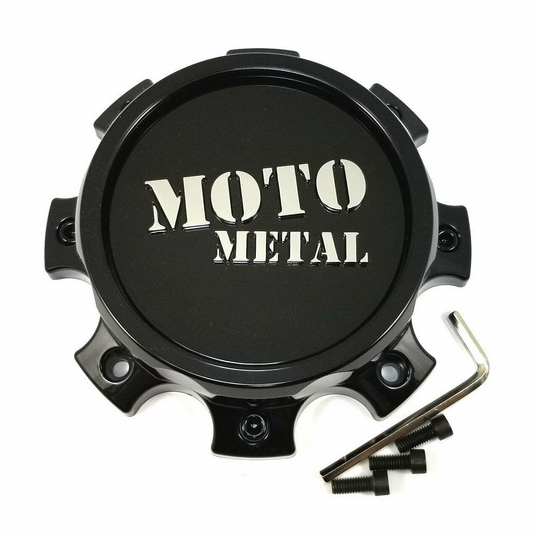Moto Metal Moto DUALLY FRONT Center Cap (Gloss Black/Chrome) - 8X6.5 - 1079L171FMOGB-H44 product image