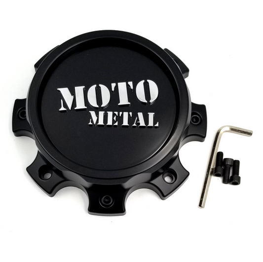 Moto Metal Moto DUALLY FRONT Center Cap (Satin Black/Chrome) - 8X6.5 - 1079L171FMOSB-H44 product image