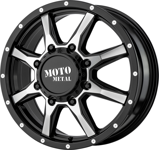 Moto Metal Moto DUALLY FRONT Center Cap (Satin Black/Chrome)- 8X200/210 - 1079L199FMOSB-H47 product image