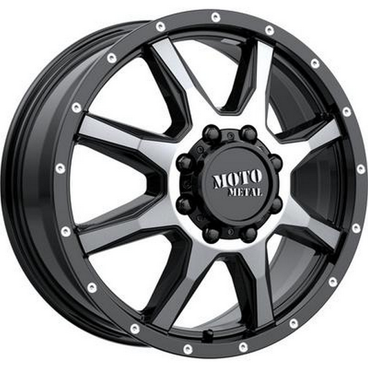 Moto Metal Moto DUALLY REAR Center Cap (Gloss Black/Chrome) - 8X200/210 - 1079L199RMOGB-H122 product image