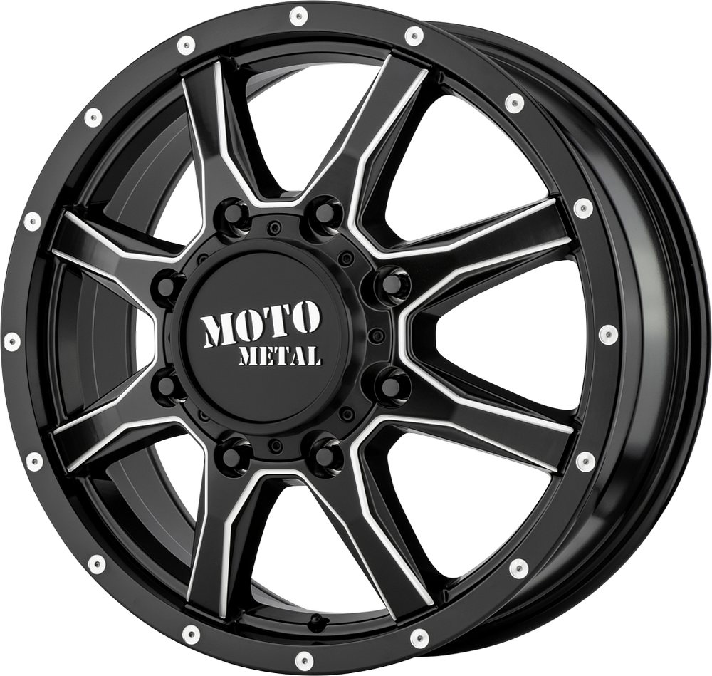 Moto Metal Moto DUALLY REAR Center Cap (Satin Black/Chrome) - 8X200/210 - 1079L199RMOSB-H122 product image