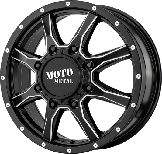 Moto Metal Moto DUALLY REAR Center Cap (Satin Black/Chrome) - 8X200/210 - 1079L199RMOSB-H122 product image