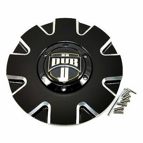 DUB 1PC DUB PUSH Center Cap-Black/MILLED EDGE - 16390-15BME product image