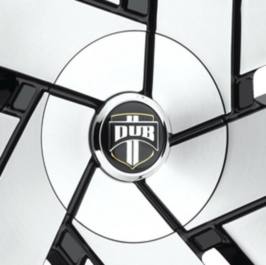DUB 1PC DUB BUTTA Center Cap -BRUSHED / GLOSS Black - 32270-15RBL product image