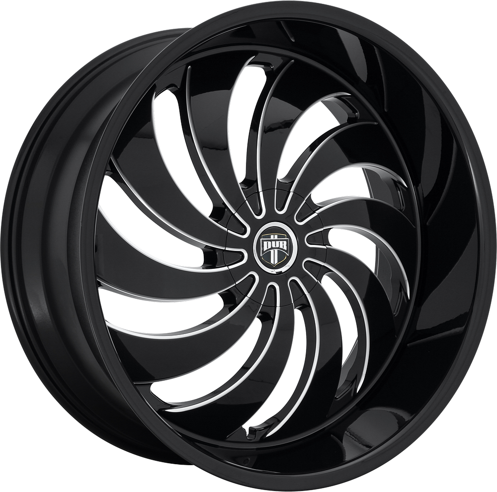DUB 1PC DUB COJONES Center Cap-GLOSS Black MIL - 38360-15NBL product image