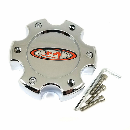 Moto Metal Moto Center Cap Chrome 6X135 - Red OVAL LOGO - 845L140-2 product image