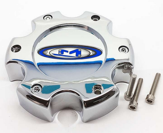 Moto Metal MO951 Center Cap Chrome 6X5.5 +18 - BLUE OVAL LOGO - 845L145C0 product image