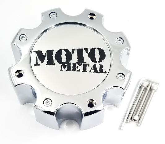Moto Metal Moto Center Cap Chrome TALL 8LUG - NEW LOGO - 845L172R product image
