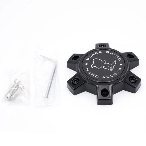 Black Rhino Hard Alloys Center Cap BR 6/114.3/120 GL Black (M1018) (WAR) - CCBR611420GBFLAT product image