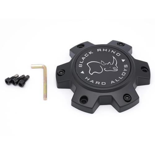 Black Rhino Hard Alloys Center Cap BR 6/135/140 FLAT MATTE Black (M873) - CCBR613540MBFLAT product image