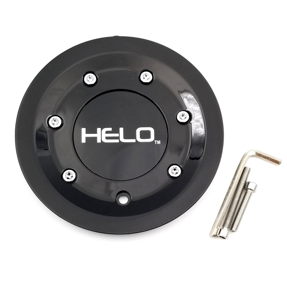 Helo HE912 Center Cap BOLT-ON (Gloss Black/Chrome/Chrome) - ALL PCD - HE912CAP-GB product image