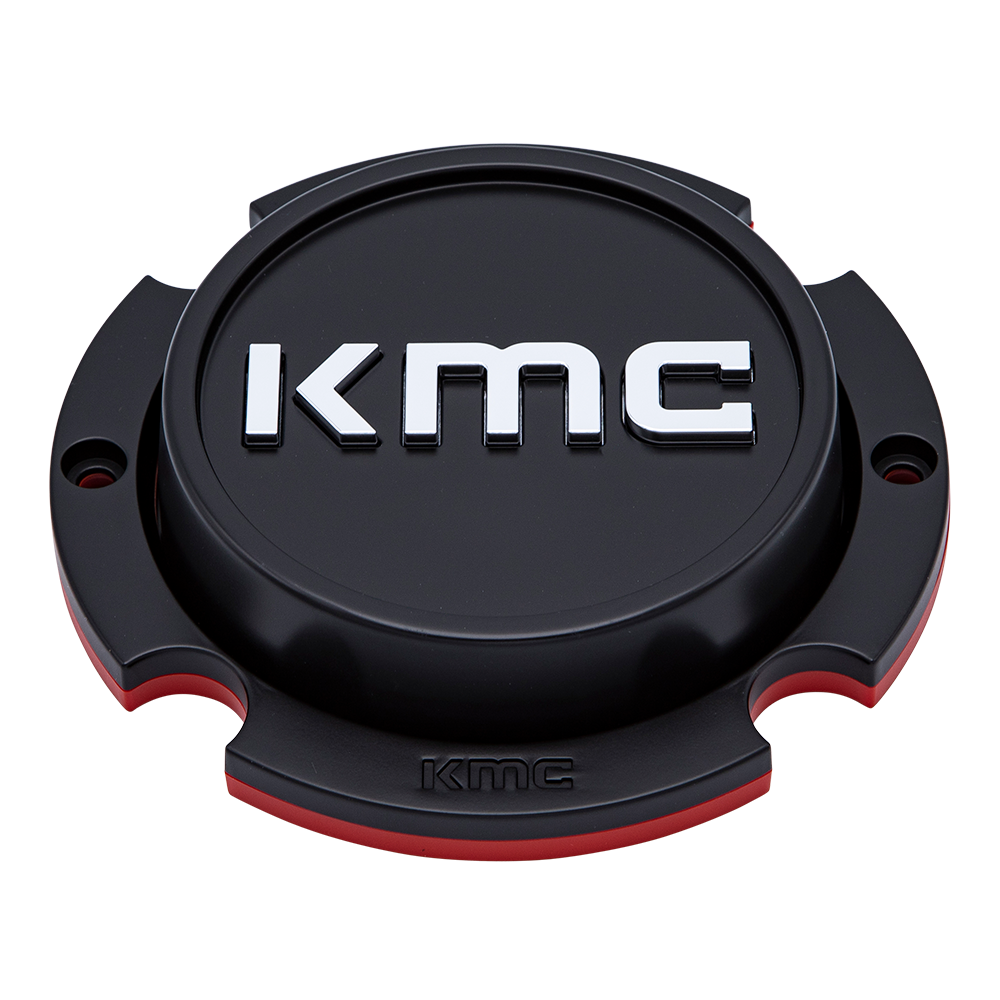 KMC Powersports KS Center Cap BOLT-ON (Satin Black/Chrome) - 4X156 - KS1CAP44-SB product image