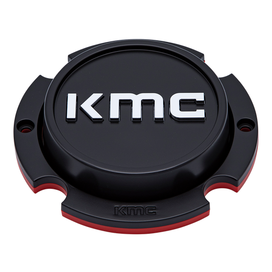 KMC Powersports KS Center Cap BOLT-ON (Satin Black/Chrome) - 4X156 - KS1CAP44-SB product image