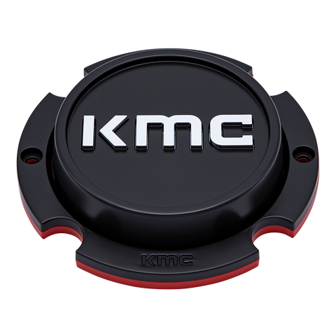 KMC Powersports KS Center Cap BOLT-ON (Satin Black/Chrome) - 4X156 - KS1CAP44-SB product image
