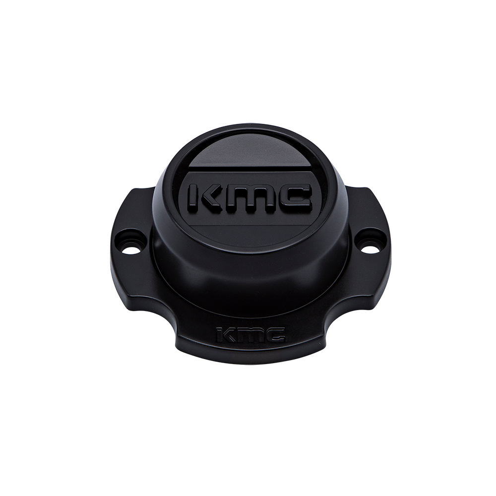 KMC Powersports KS Center Cap BOLT-ON (Satin Black/Gloss Black/Satin Black) - 14" 4X110 - KS2CAP141540-SB product image