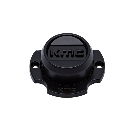 KMC Powersports KS Center Cap BOLT-ON (Satin Black/Gloss Black/Satin Black) - 14" 4X110 - KS2CAP141540-SB product image