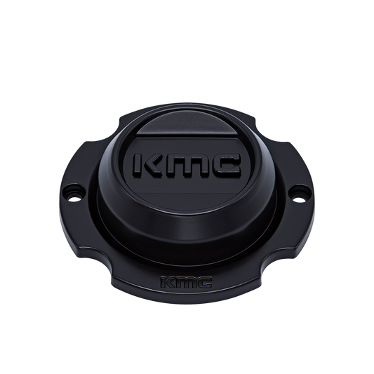 KMC Powersports KS Center Cap BOLT-ON (Satin Black/Gloss Black/Satin Black) - 14" 4X137 - KS2CAP141548-SB product image
