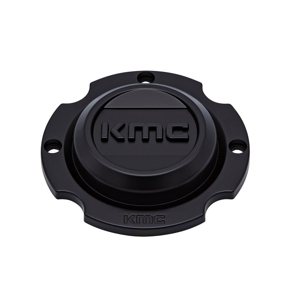 KMC Powersports KS Center Cap BOLT-ON (Satin Black/Gloss Black/Satin Black) - 15" 4X137 - KS2CAP1548-SB38 product image