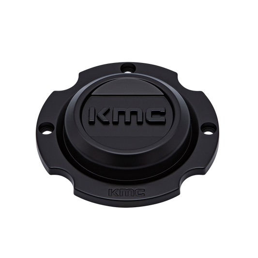 KMC Powersports KS Center Cap BOLT-ON (Satin Black/Gloss Black/Satin Black) - 15" 4X137 - KS2CAP1548-SB38 product image