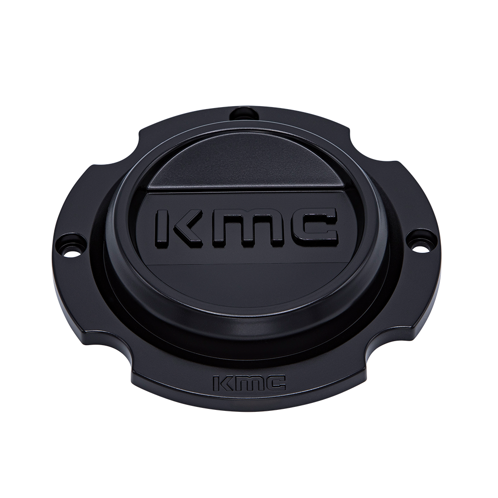 KMC Powersports KS Center Cap BOLT-ON (Satin Black/Gloss Black/Satin Black) - 4X156 - KS2CAP44-SB product image