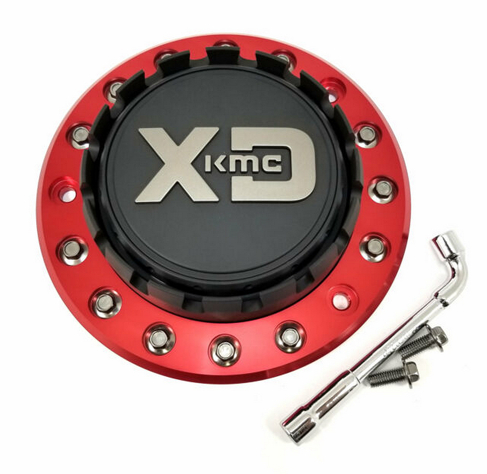 XD Center Cap 2PC ALL PCD - S-Black W/ Red BASE - M1050RED product image